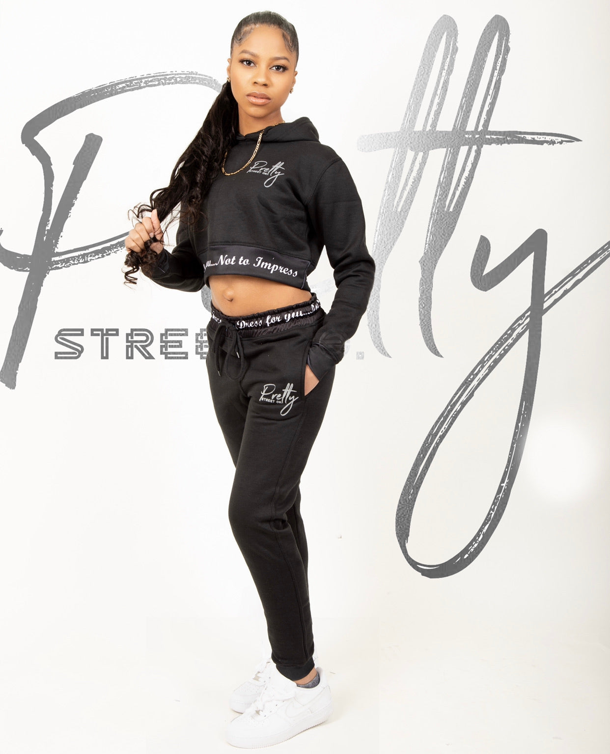 "Dress for you...NOT to impress" Cropped Sweat suit (Copy)