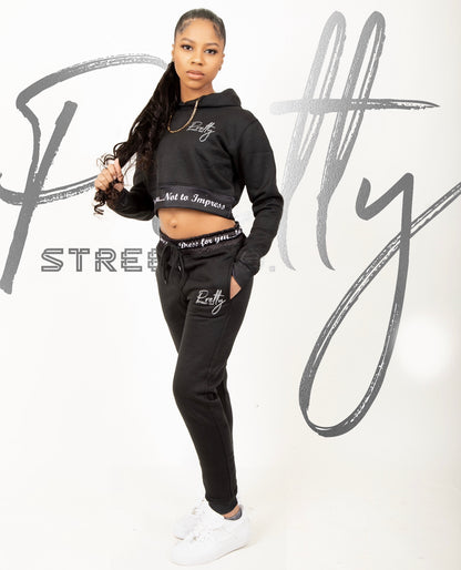 "Dress for you...NOT to impress" Cropped Sweat suit (Copy)