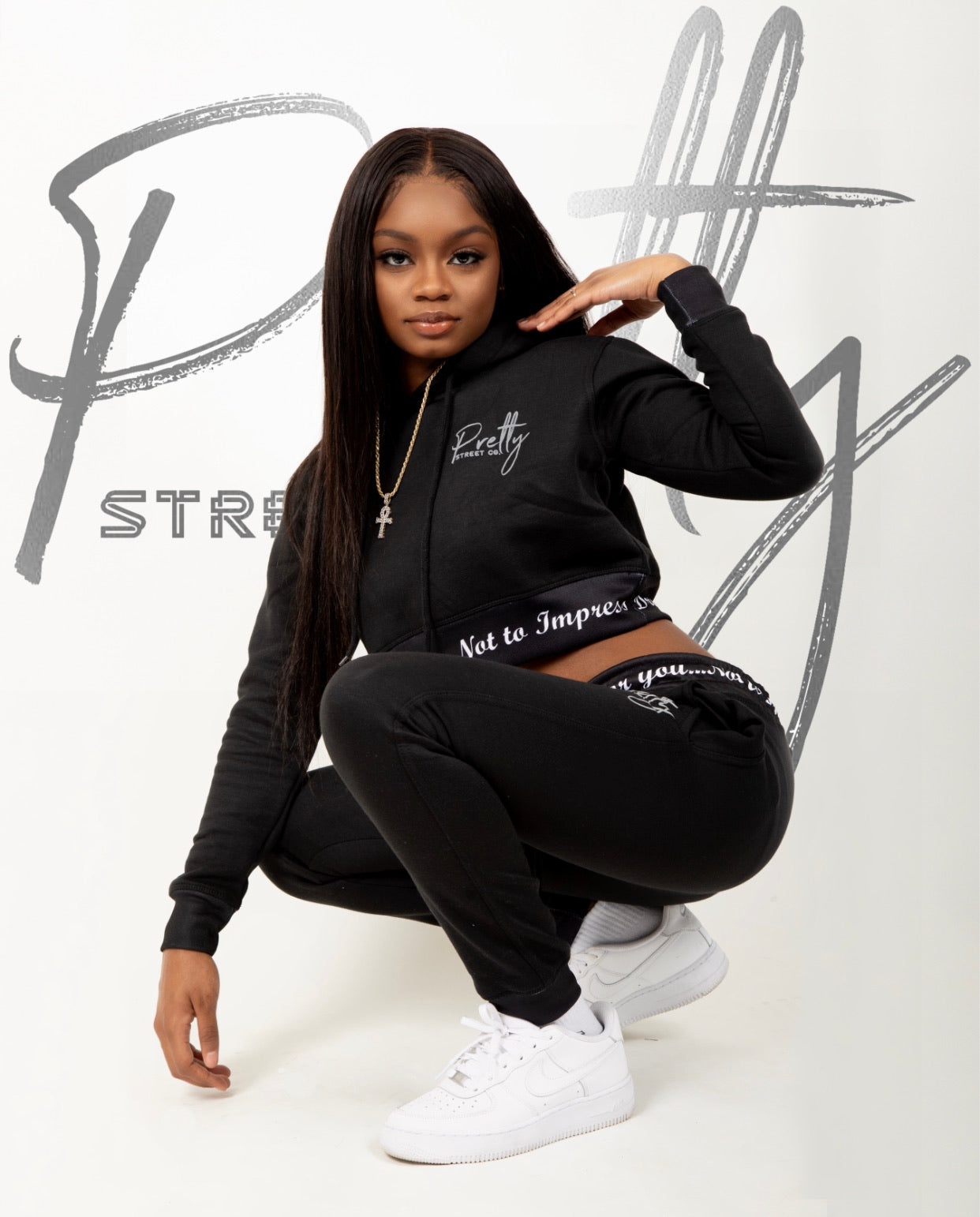 "Dress for you...NOT to impress" Cropped Sweat suit (Copy)